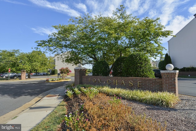 view of community sign