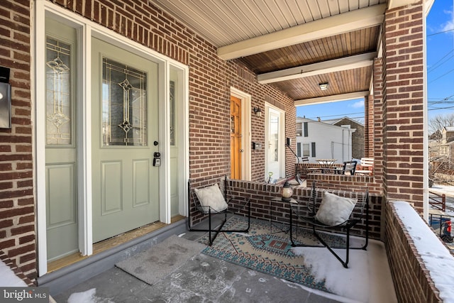 view of patio / terrace with covered porch