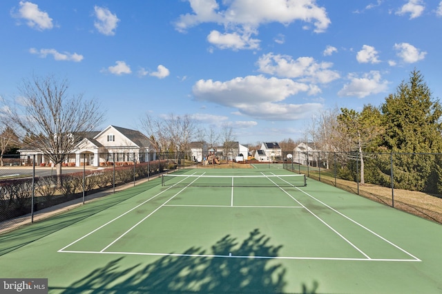 view of tennis court