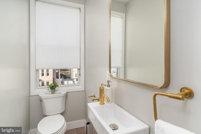 bathroom featuring sink and toilet