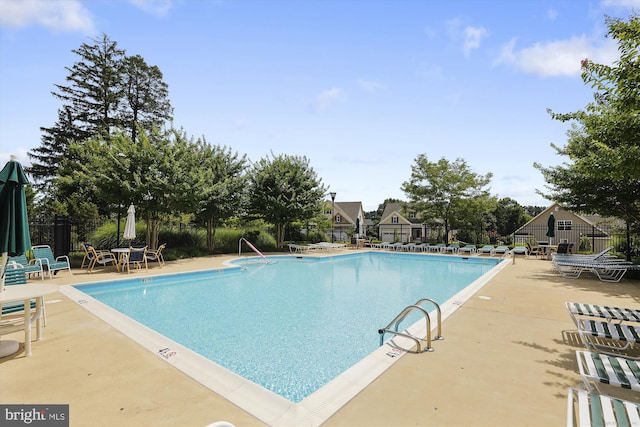 view of pool with a patio