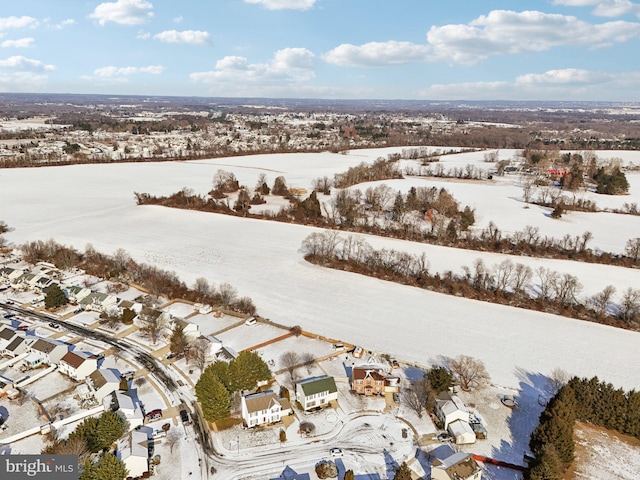 view of snowy aerial view