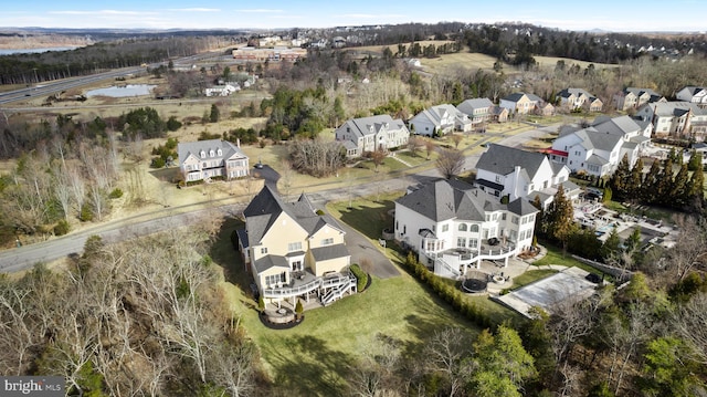 bird's eye view featuring a residential view