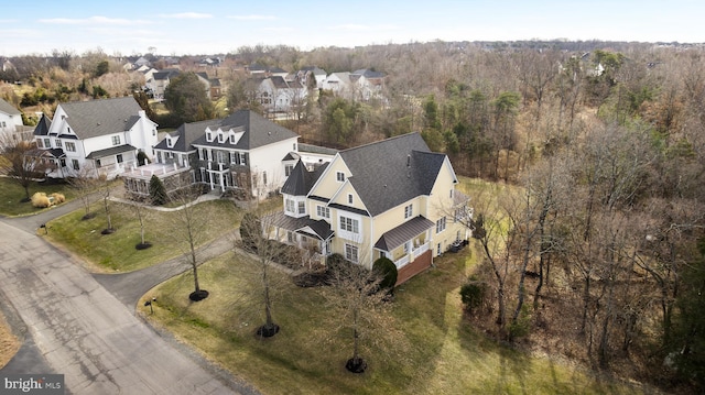 bird's eye view featuring a residential view