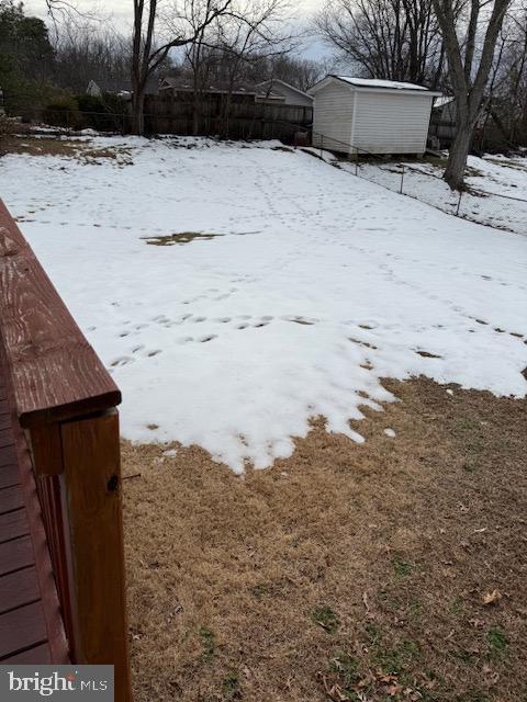 view of snowy yard