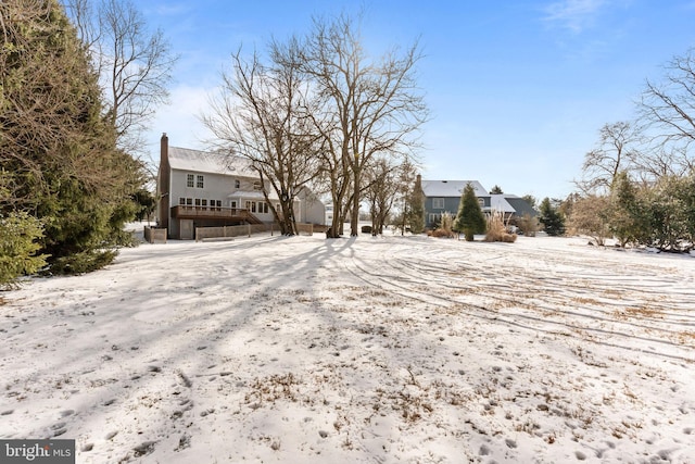 view of snowy yard