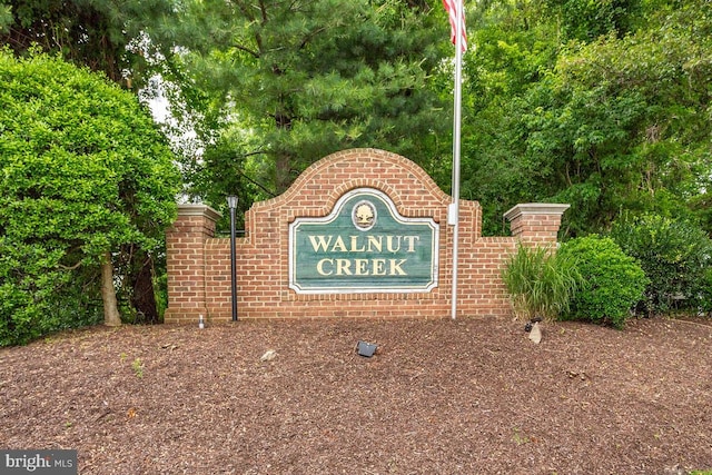 view of community sign