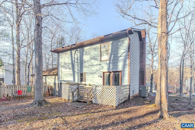 view of front of house featuring central AC