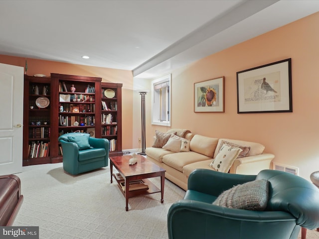 view of carpeted living room