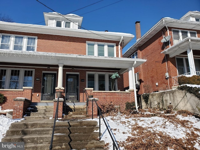 view of front facade with covered porch