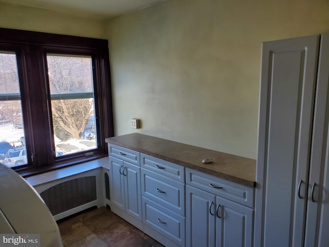 interior space featuring white cabinetry and a healthy amount of sunlight