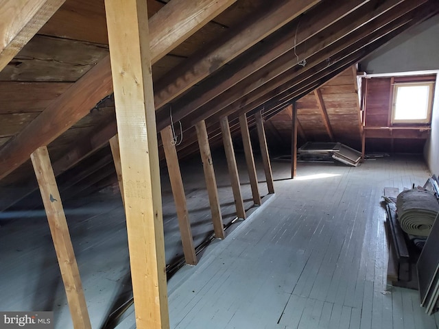 view of attic