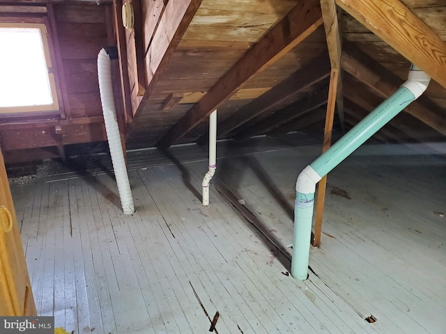 view of attic