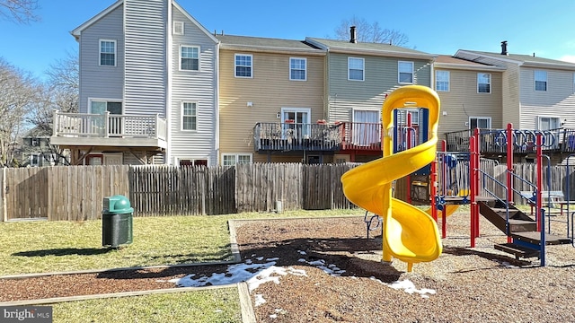 view of play area