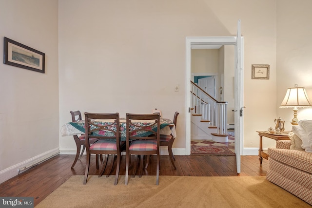 dining room featuring hardwood / wood-style flooring