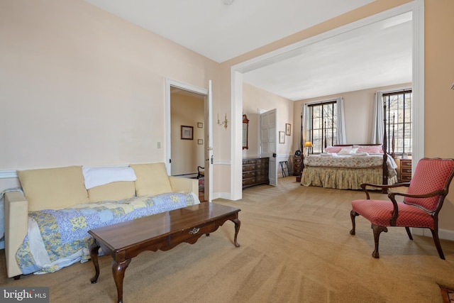 view of carpeted bedroom