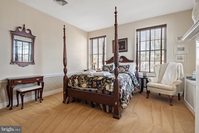 view of carpeted bedroom