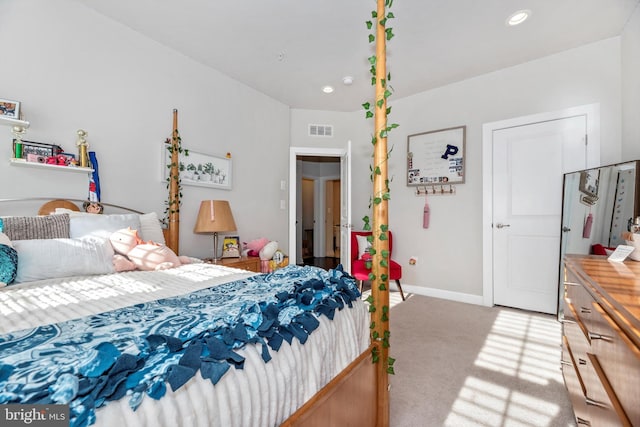 view of carpeted bedroom