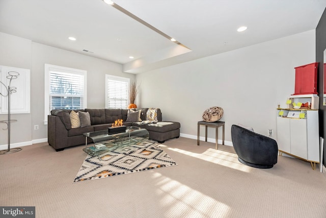 view of carpeted living room