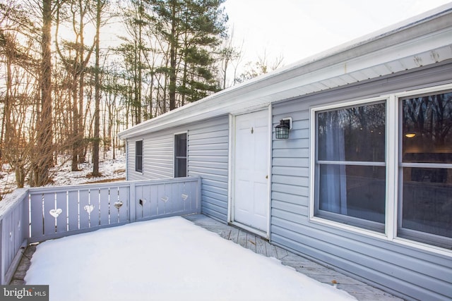 exterior space with a wooden deck