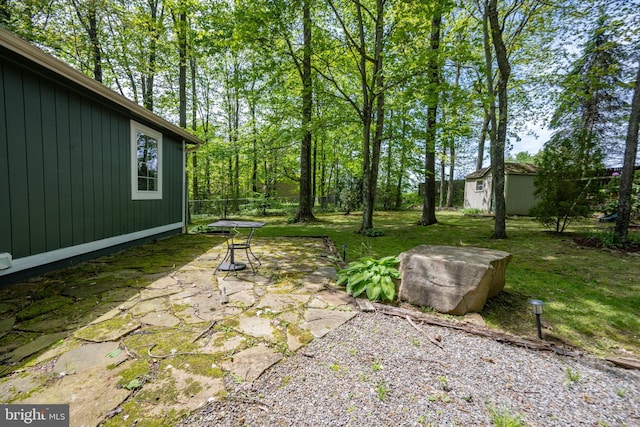 103 Sugar Maple Ln, Mc Henry, MD 21541 - view of grassy yard with a patio area and an outbuilding