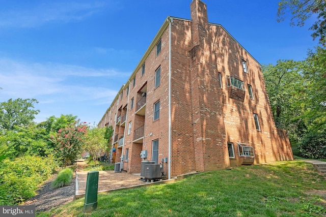 view of property with central AC