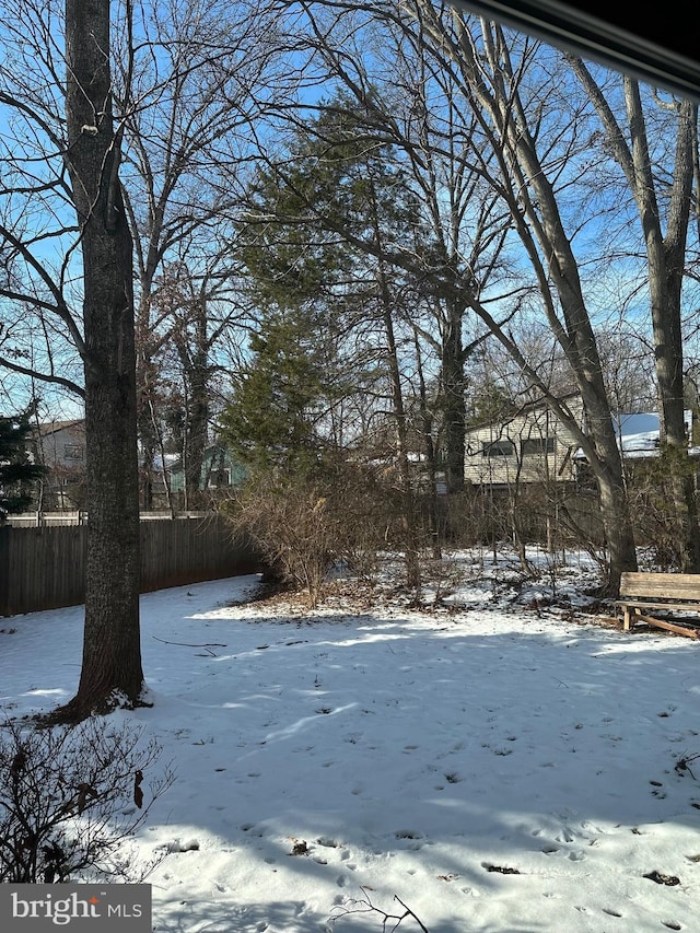 view of snowy yard