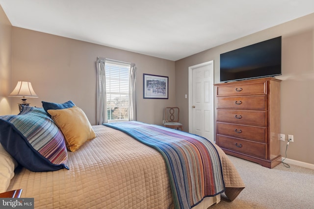 bedroom with carpet