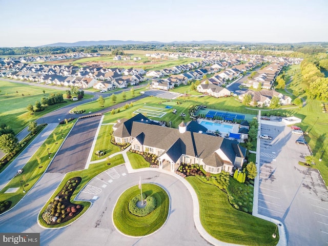 aerial view featuring a residential view