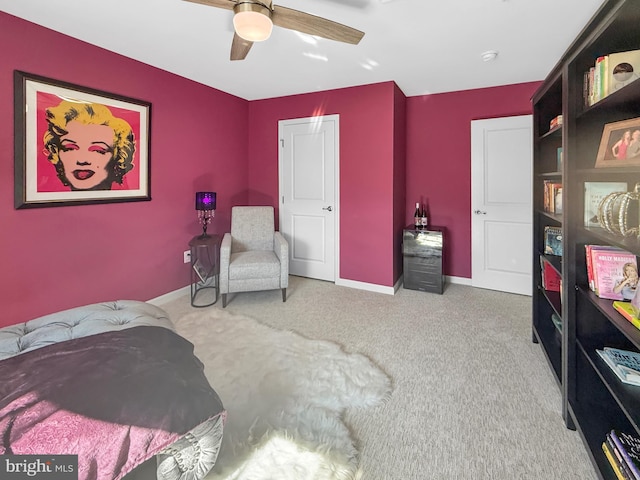 932 Still Pond Dr, Glen Burnie, MD 21060 - bedroom with carpet flooring, a ceiling fan, and baseboards