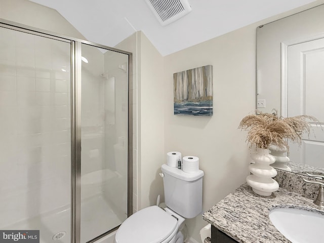 932 Still Pond Dr, Glen Burnie, MD 21060 - full bath with visible vents, vanity, toilet, and a shower stall