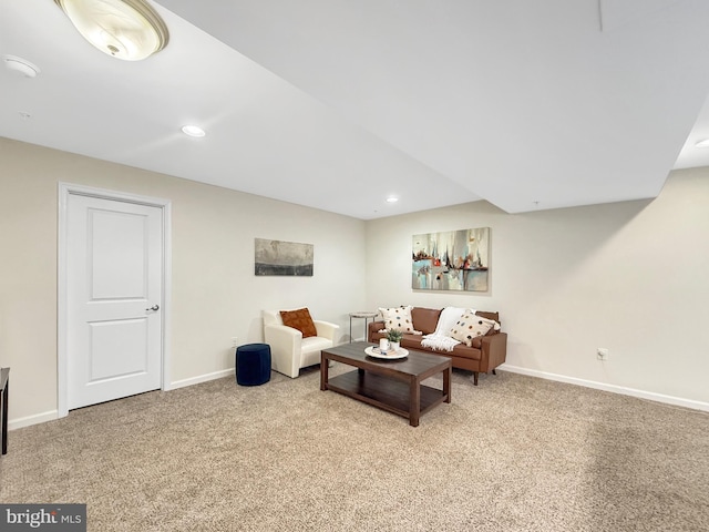 932 Still Pond Dr, Glen Burnie, MD 21060 - living area featuring recessed lighting, baseboards, and carpet