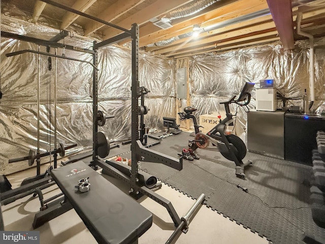 932 Still Pond Dr, Glen Burnie, MD 21060 - workout area featuring electric panel
