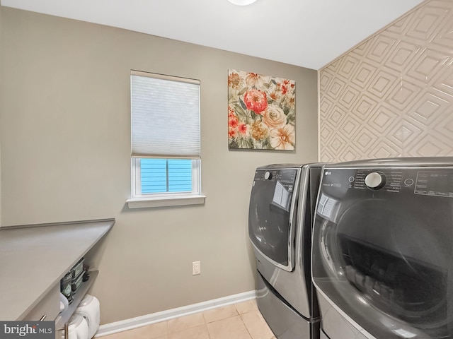 932 Still Pond Dr, Glen Burnie, MD 21060 - clothes washing area featuring independent washer and dryer, laundry area, and tile patterned flooring