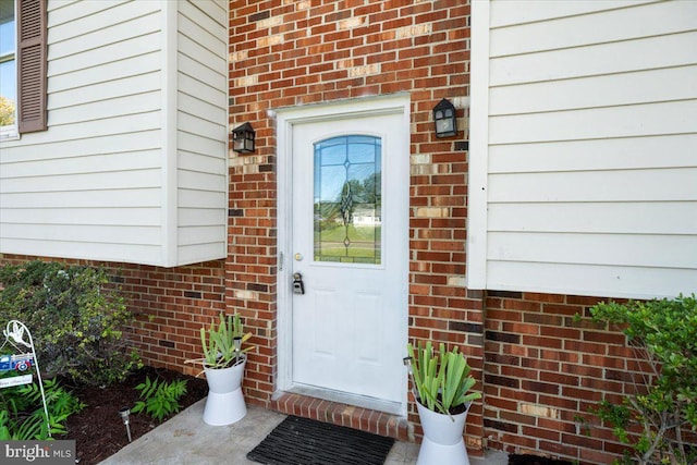 view of exterior entry