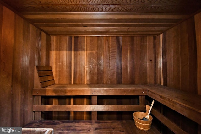 view of sauna