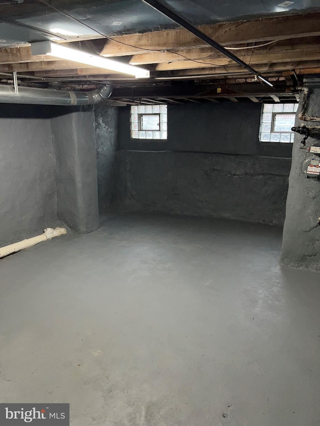 view of basement