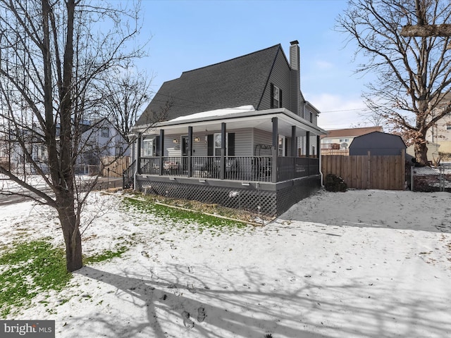 view of front of house featuring a porch