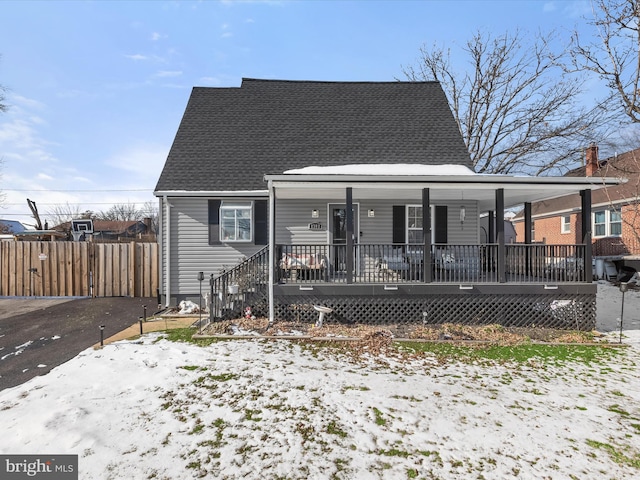 bungalow featuring covered porch