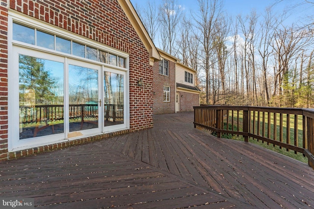 view of wooden deck