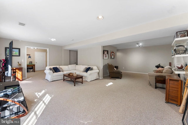 view of carpeted living room