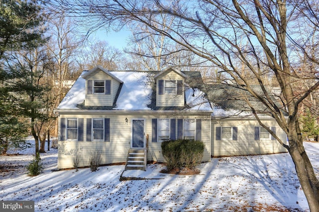 view of cape cod home