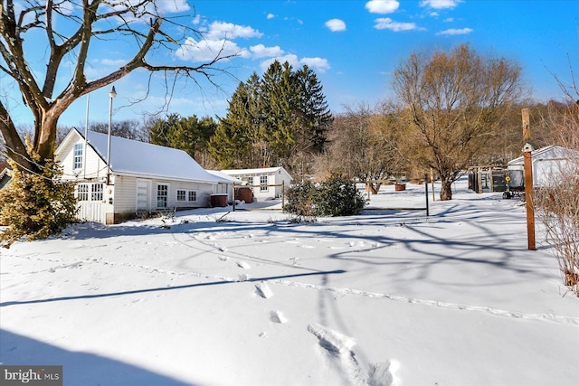 view of snowy yard