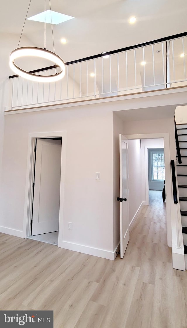 hall featuring light hardwood / wood-style floors