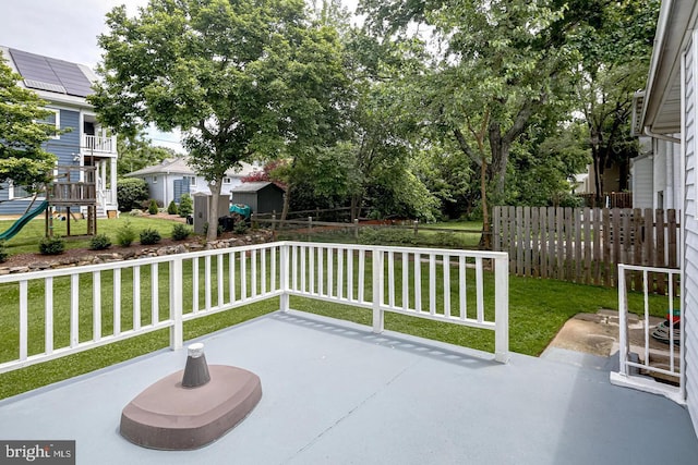 view of patio / terrace with a playground