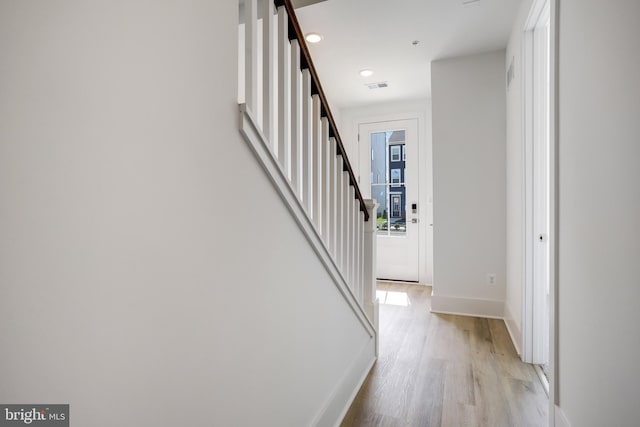 interior space with light wood-type flooring