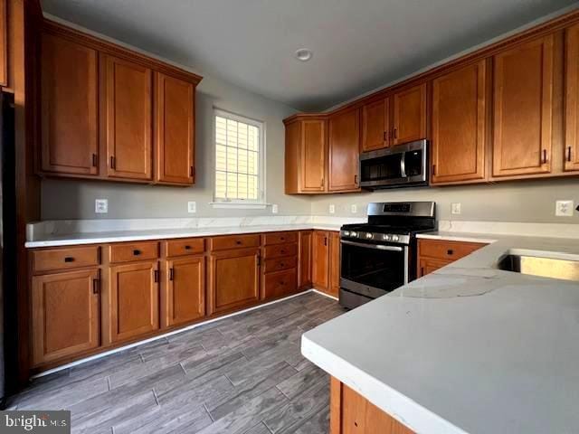 kitchen with appliances with stainless steel finishes