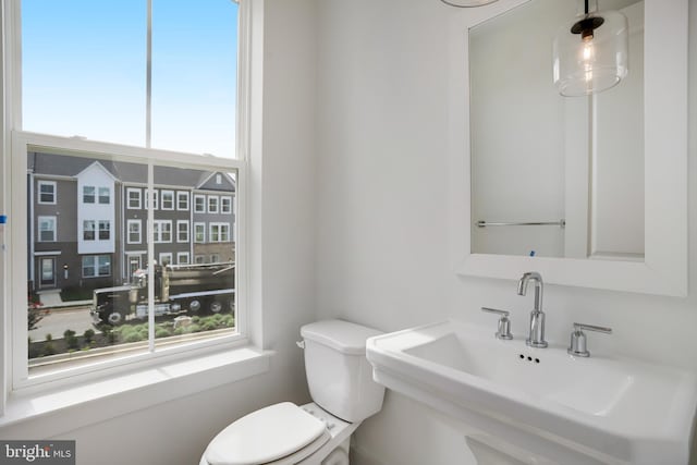 bathroom featuring sink and toilet