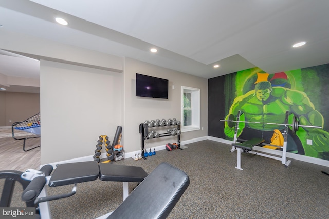 view of workout room