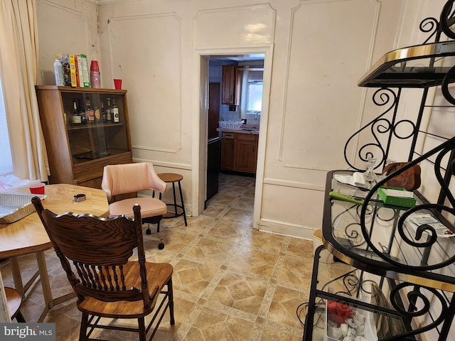 view of dining area